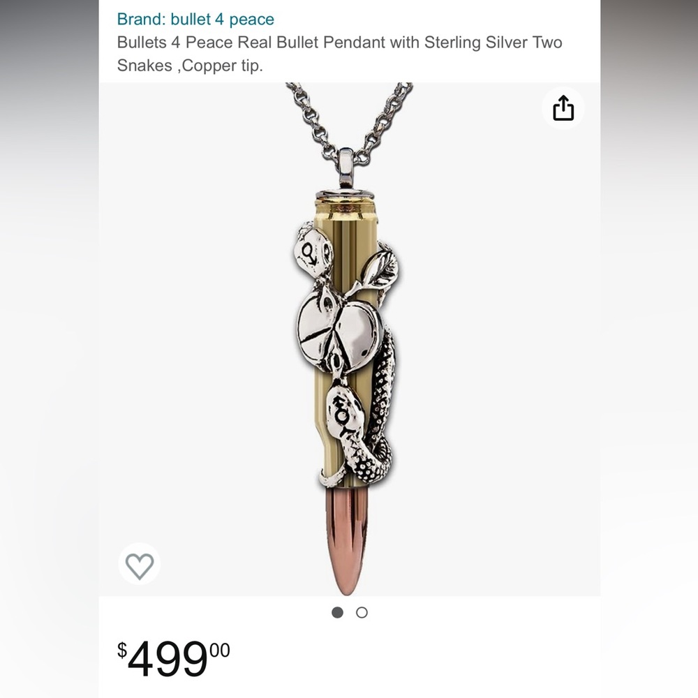 Bullet 4 Peace necklace
